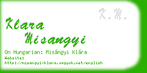 klara misangyi business card