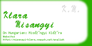 klara misangyi business card